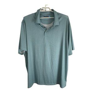 Roundtree and Yorke Mens Polo Shirt Size 3XT Blue Green Golf Casual Short Sleeve